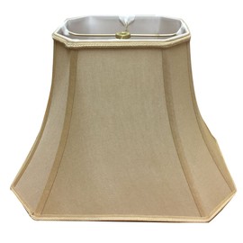 Royal Designs Rectangle Bell w Cut Corners Designer Lamp Shade, Antique Gold, (6.25 x 8) x (11 x 16)12
