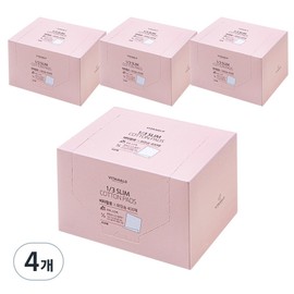 Vitahalo 13 Moist Slim Cotton Pads, 400 sheets, 4 pcs / 비타할로 13 촉촉슬림 화장솜, 400매입, 4개