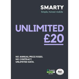 SMARTY SIM from only £6 for 4GB to £15 for 50GB, Unlimited Calls and Texts Included, Affordable, NO Credit Checks, NO Contract, Pay when you Activate SIM