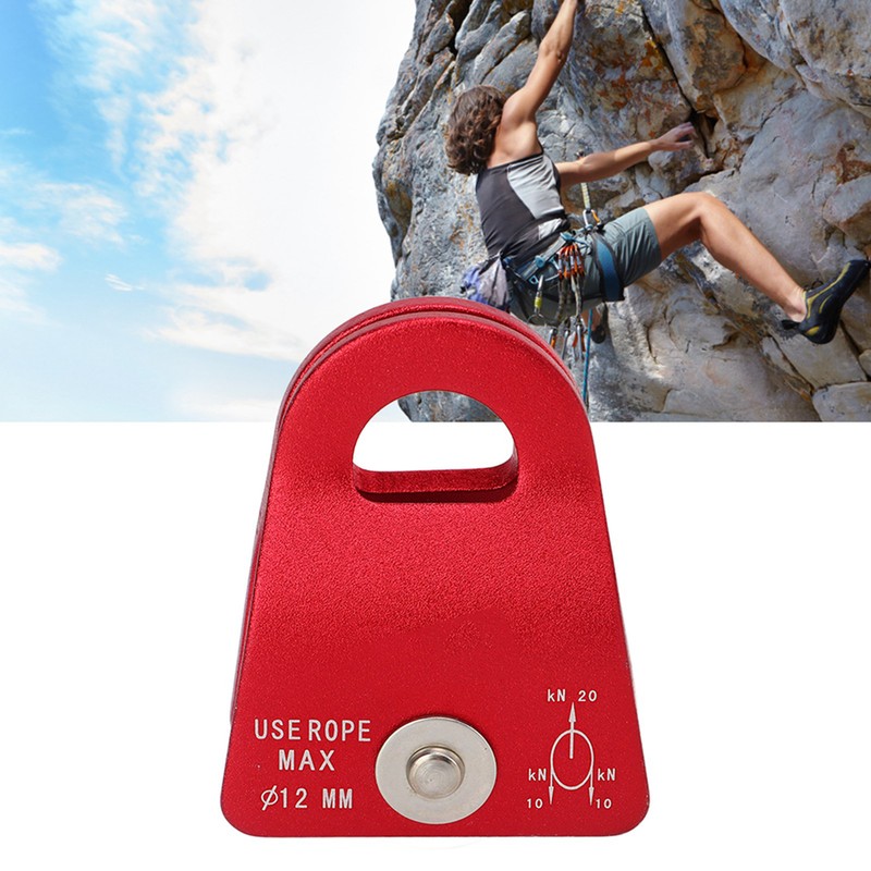 20KN Climbing Pulley Aluminum Mg Alloy Downhill Side Plate Single