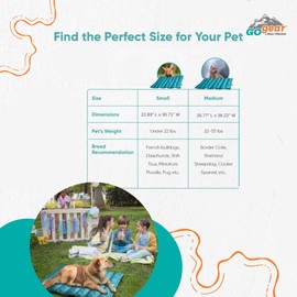 Go Gear by Max & Marlow Portable, Waterproof Roll Up Dog Mat Bed, Medium, Green (00346)