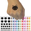 Simple Cat Head Icon Temporary Tattoo Water Resistant Fake Body