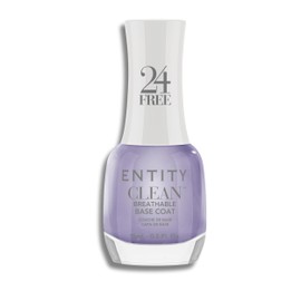 Entity Clean Base Coat Breathable Nail Lacquer, 0.5 oz, Vegan and Cruelty Free Nail Polish with Added Biotin, Halal Nail Polish, Organic Nail Polish Base Coat