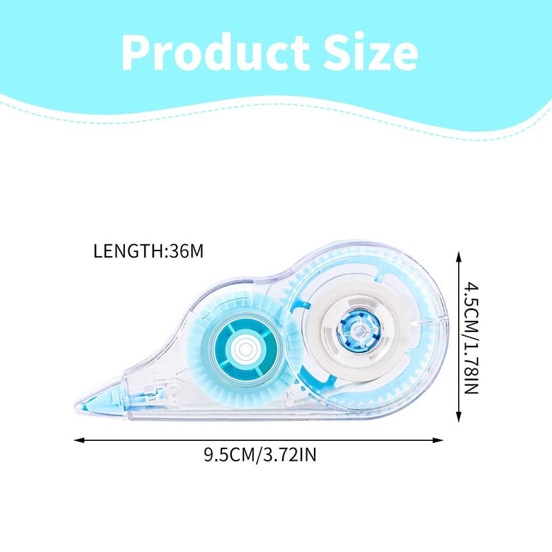 3Pcs Correction Tapes, 36m x 8mm Large-Capacity Mouse Correction Tape,