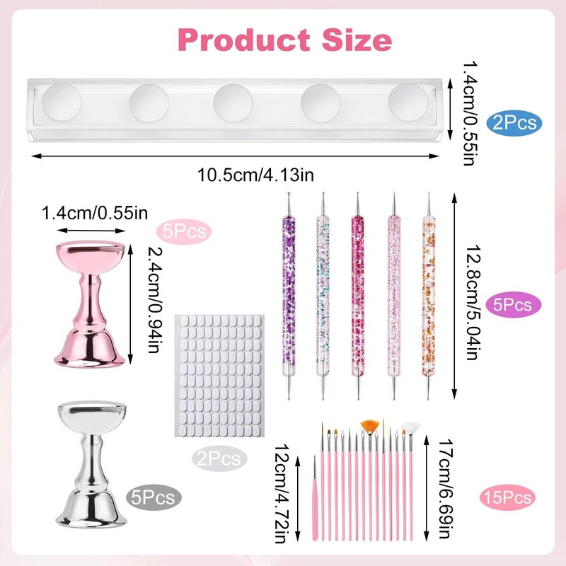 22 Pcs Nail Stand Set, 2Pcak Nail Holders for Painting