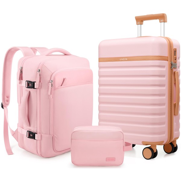 UKEIN Luggage Sets 3 Piece, Carry On Luggage 20In With