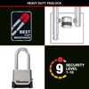 MASTER LOCK Heavy Duty Padlock, Security Level 9/10, Outdoor, Keyed