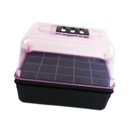 Generic Seedling Starting Tray with 20 Cells with Lid Humidity Adjustable with Vents for Windowsills Multifunctional 8.6x6.3x6.3inch