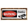 Homebody Accents Framed Warning, Security Cameras in Use 4"x12" Metal