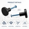 AUTUUCKEE 4 Pcs Black Drawer Knobs, Black Cupboard Knobs Aluminium