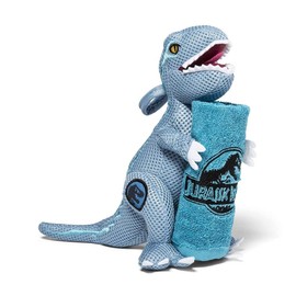 Jurassic World Dinosaur Plush Mesh Hugger and Washcloth 2-Piece Bath Buddy Set New
