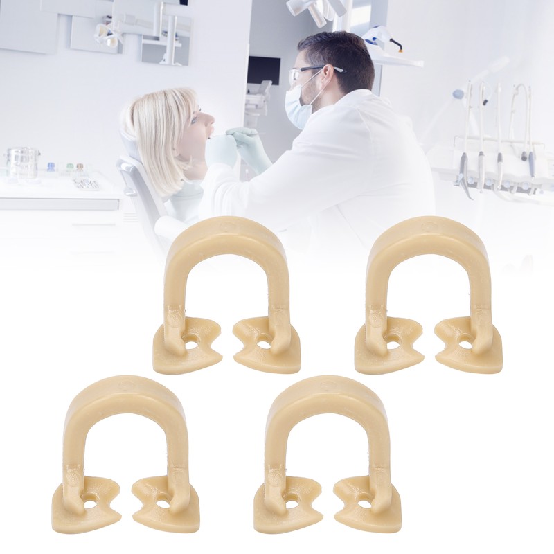 4pcs Resin Dental Dam Clamps Barrier Clip Dental Materials Tool