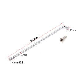 sourcing map 36 Pieces 4 mm Thread Diameter 160 mm Motorcycle Spoke with Nipples Silver