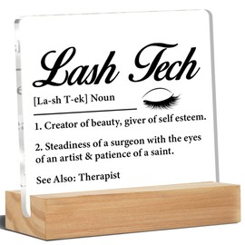 Lash Artist Gift Best Lash Tech Gifts Lash Tech Definition Acrylic Desk Sign Salon Office Home Decor 4 x 4 Inches