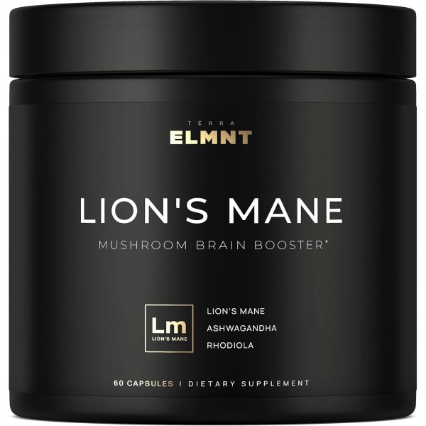 TERRA ELMNT 20,000mg 16x Strength Lions Mane Supplement Capsules Super
