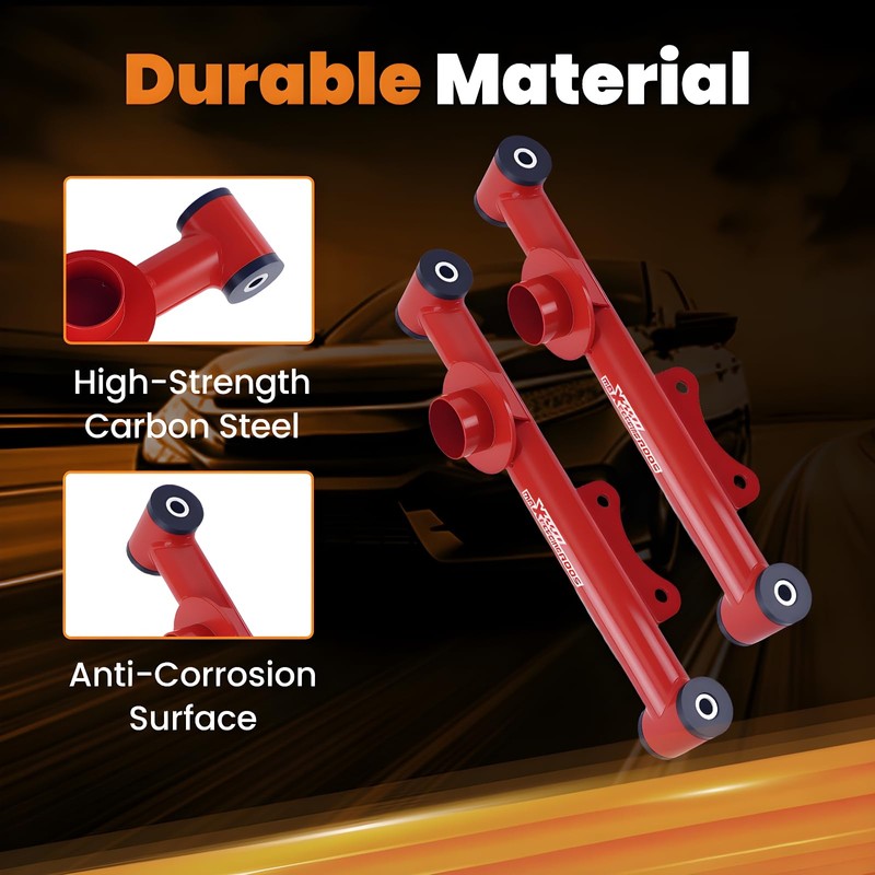 Tuningsworld Rear Upper Lower Tubular Control Arm Kit w/Hardware for