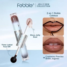 Febble Labial Dual Tinta Peel Off Y Gloss Cristalino 2en1 #6