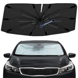 Windshield Sun Shade Umbrella for Kia Forte 2014-2018, Portable Sunshade for Car Front Window, Compact Auto Sun Shield Visor for UV Protection, Keep Car Cool Accessories