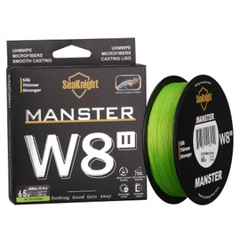 SeaKnight MANSTER W8 II 164Yds/ 328Yds/ 547Yds 8Strands PE Braided Line, Super Smooth-Abrasion Resistant-Low Memory-Zero Stretch Multifilament Fishing Lines