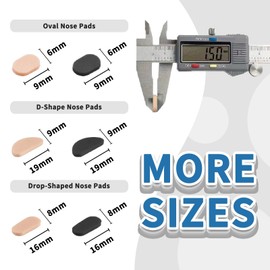 HYSENE Glasses Nose Pads, 24 Pairs Non-Slip EVA Foam Eyeglass Nose Pads, Hypoallergenic Ultra Soft Lightweight Nose Grips for Glasses, Sunglasses, Eco-Friendly Kraft Paper Packaging