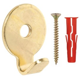 Taskar Heavy Duty Brass Picture Hooks & Fixings Pack of 3
