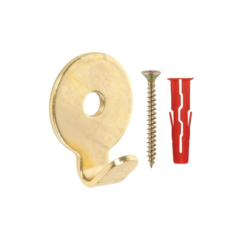 Taskar Heavy Duty Brass Picture Hooks & Fixings Pack of