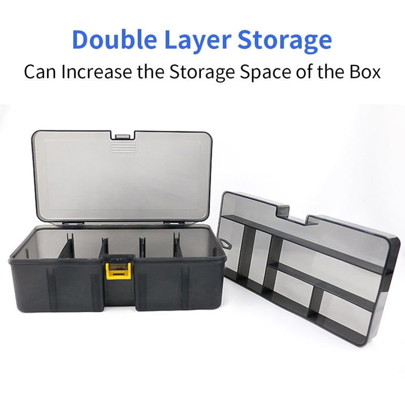 Fishing Case, 2 Layer Tool Case, Extendable Shop, Fishing Box