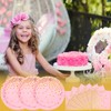 DUOCUTE 150 PCS Pink and Gold Paper Plates Napkins Forks