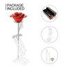 abooxiu Rose Flower Keepsake Urn for Ashes Memorial Small Stainless
