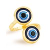 Gold Evil Eye Ring for Women Men Mal De Ojo