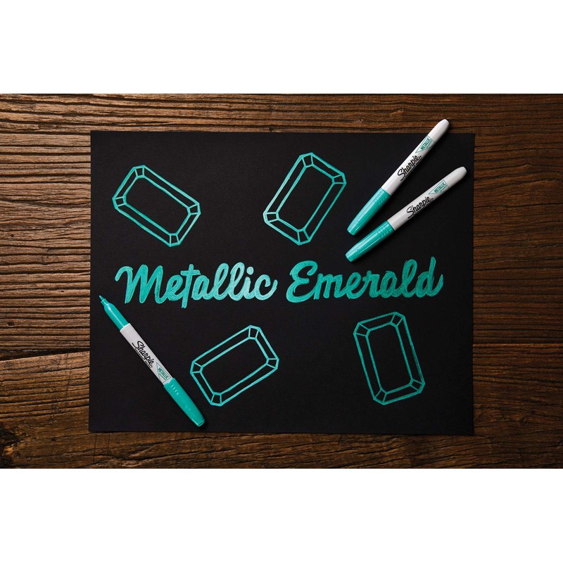 Sharpie Metallic Permanent Markers | Fine Point | Emerald Metallic