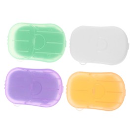 WHAMVOX 4 Pack Pp Travel Soap Sheets Hand Wash Soap Sheets Portable Camping Hiking