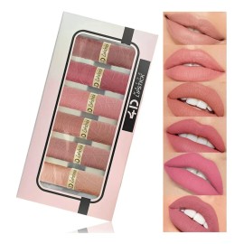 Juego De Pintalabios Mate, Juego De 6 Pintalabios Rosa Nude