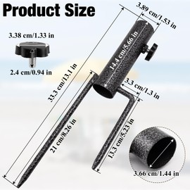 Patio Umbrella Steel Anchor Sand Anchor Beach Umbrella Anchor Grass Auger Spike Patio Sunshade Support Beach Umbrella Steel Stand Base
