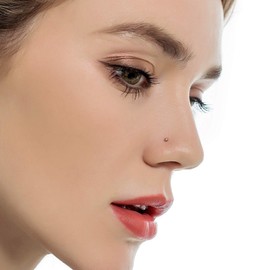 Aroncent Nose Piercing 20G Nose Stud 316L Stainless Steel Lip/Ear/Nose Ring Fake Piercing 38 Pieces, Stainless Steel Cubic Zirconia