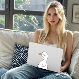 BlHMCASE Compatible with MacBook Pro 14 inch Case 2025-2021 M4 M3 M2 M1 A3112 A3185 A3401 A2918 A2992 A2779 A2442, Cute Kawaii Duck Protective Hard Shell Matte Cover for Mac Pro 14