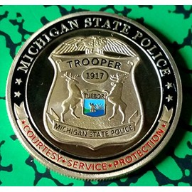 Michigan State Patrol Trooper Police Department Law Enforcement Challenge Honor Coin