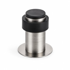 Self-Adhesive Rubber Door Stopper – Stainless Steel Wall Protector with Anti-Collision Pad