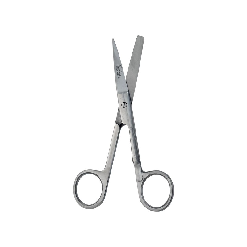 SANDBROS® - Quality Nursing Blunt/Sharp Dressing Scissors Brushed Stainless Steel