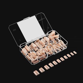 Apres Neutrals Gel-X Alex Box Of Nail Tips, 11 Sizes 00-9, Soft Gel Nail Tip Box, Nail Extensions (150pcs) (Natural Square Short, 150pcs)