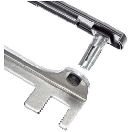 Locinox SFKM-ALUMQF Strike Plate with Stop for Fiftylock/Fortylock Tubular Frame Lock, Stainless Steel, Silver