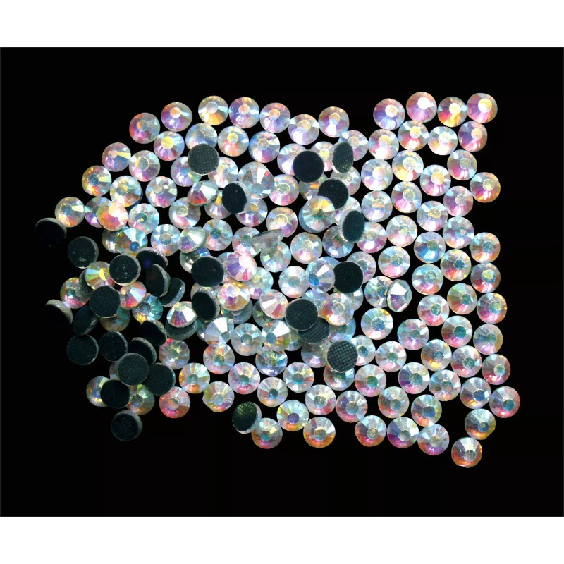 1440pcs HotFix Iron-On Flatbac Rhinestones Seed Beads SS16 Clear Crystal