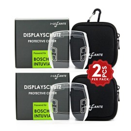 i-LEFANTE Pack of 2 for Bosch Intuvia Display Protective Case with Neoprene Case, E-Bike Screen Protector, Transparent and Waterproof, Display Protective Case for Ebike Accessories, Set of 2