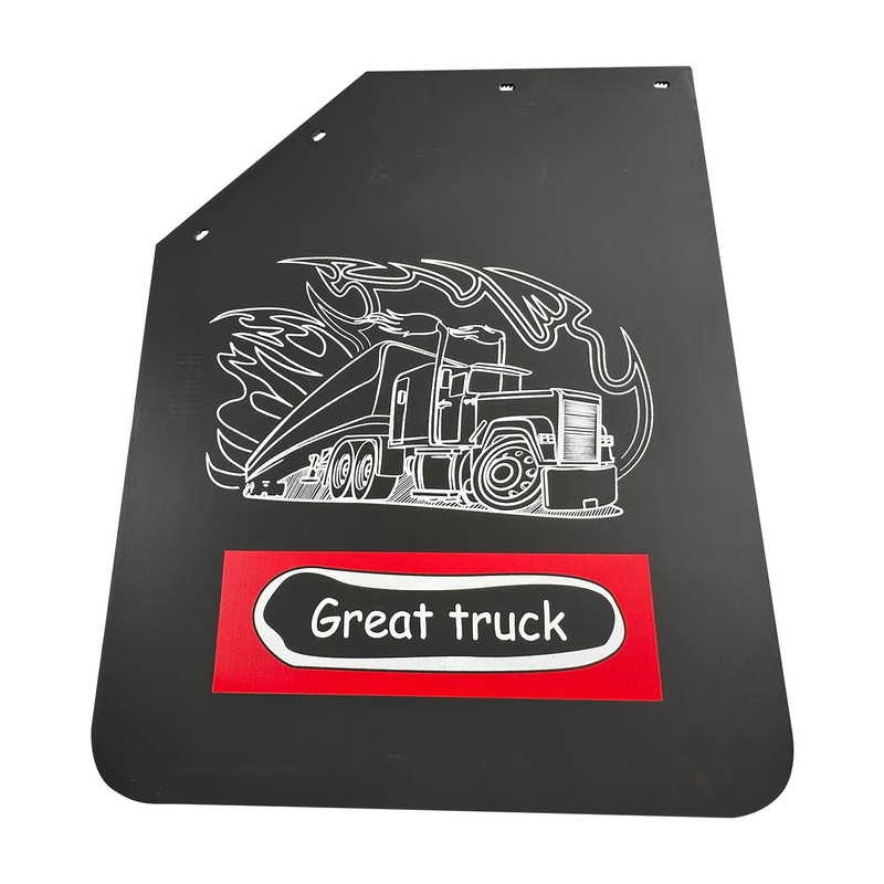 IBESTWOLF 2PCS 24''x30'' Universal Heavy Duty Polymer Mudflaps, Black Angled