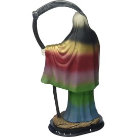 12 Inch Rainbow Santa Muerte Saint Death Grim Reaper Statue Figurine