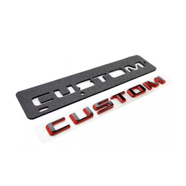1Pc 2019-2023 Custom Letter Logo Tailgate Emblem 3D Badge Nameplate (Red Black)