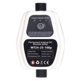 Automatic Domestic Booster Pump, 100W 24V 25L Boost Pressure Full Intelligent, 100Pa Water Pressure Booster Pump for Home Manual and Water Automatic Dual Control (US Plug)