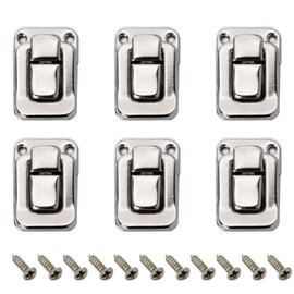 6PCS Toggle Catch Latch Clasp, Jewelry Box Lock Buckle for Packaging, Gift Box Toggle Catch Lock Silver 27x40mm