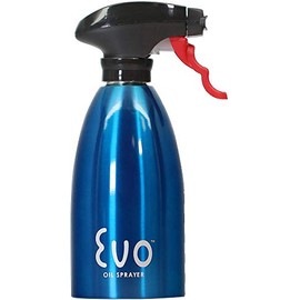Evo Oil Sprayer, Non-Aerosol for Olive Oil and Cooking Oils, 18/8 Stainless Steel Bottle, Blue, 16-Ounce Capacity