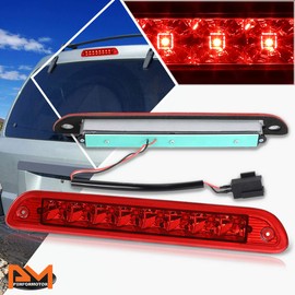 LED 3rd Third Brake Light High Mount Stop Light Compatible with Ford Escape/Mercury Mariner 01-07,Chrome/Red